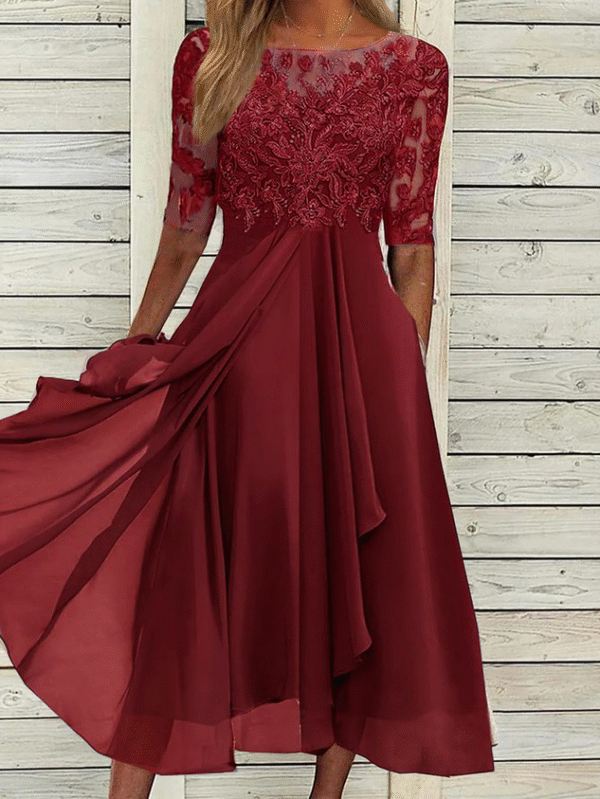 Women's Maxi Dress Lace Swing Dress Elegant Occasion - Image 5