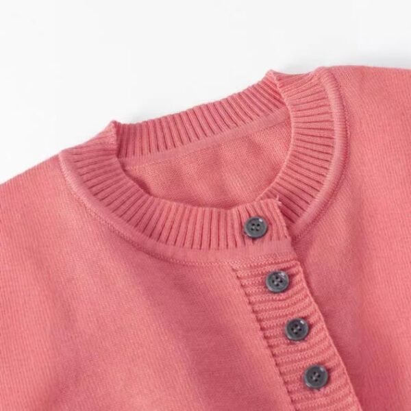 Loose Crew Neck Plain Casual Sweater - Image 2