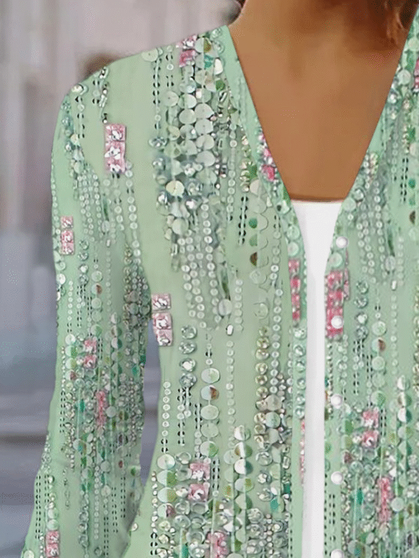 Women's Floral Spring Print Fashion Cardigan - Image 2
