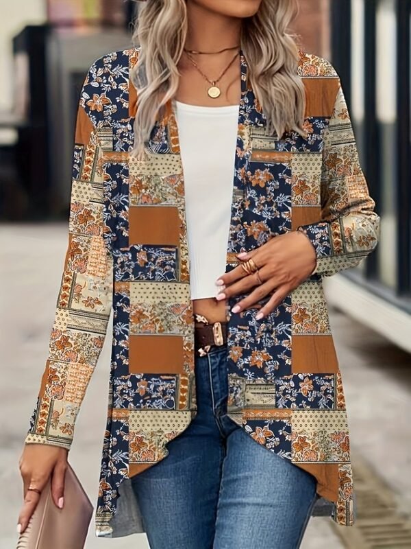 Casual Loose Floral Jacket - Image 7