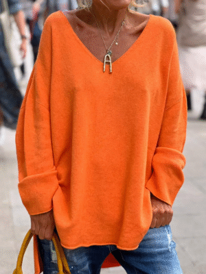Casual Loose Fit Solid Boho Sweater