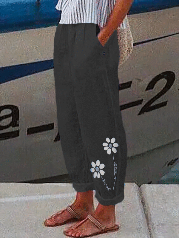 Striped Casual Buttoned Pants - Image 18