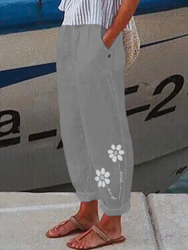 Striped Casual Buttoned Pants - Image 19