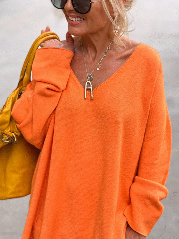 Casual Loose Fit Solid Boho Sweater - Image 3