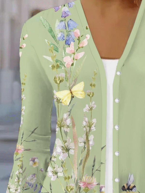 Women's Floral Spring Print Cardigan - Image 2