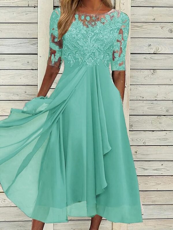 Women's Maxi Dress Lace Swing Dress Elegant Occasion - Image 7