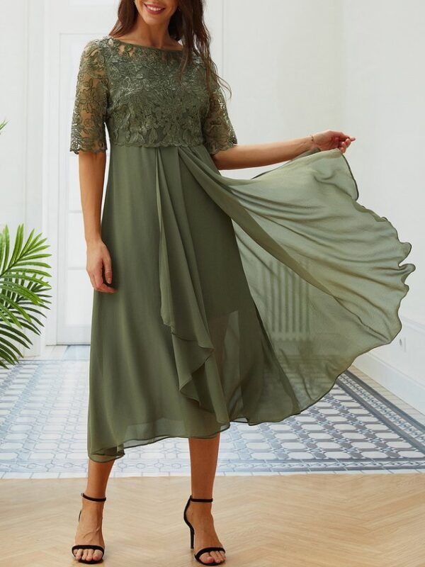 Women's Maxi Dress Lace Swing Dress Elegant Occasion - Image 14
