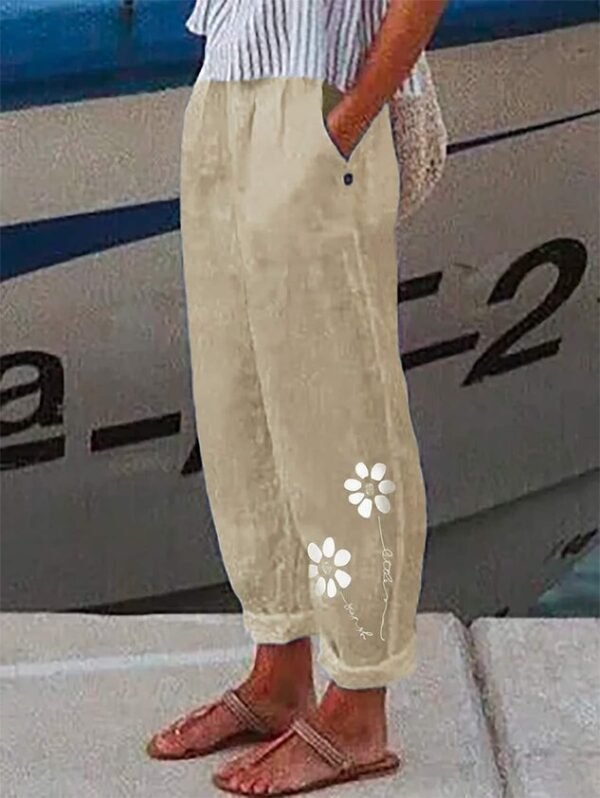 Striped Casual Buttoned Pants - Image 16