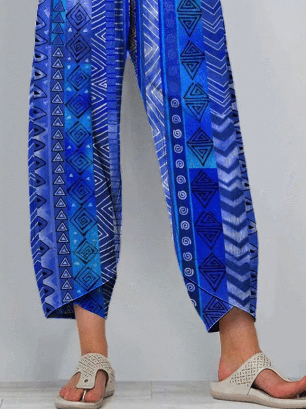 Women's Geometric Print Casual Pants - Image 3