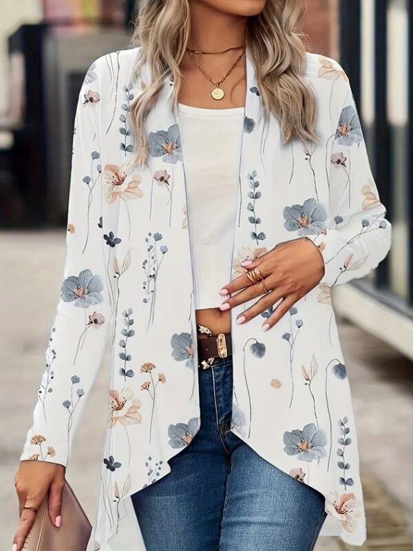 Casual Loose Floral Jacket - Image 4