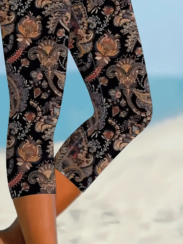 Women's Floral Print Casual Leggings - Image 4