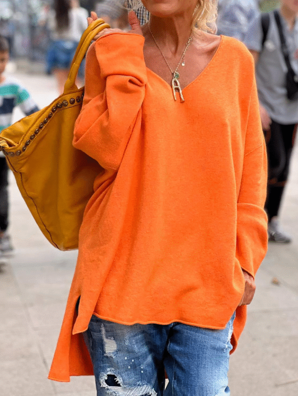 Casual Loose Fit Solid Boho Sweater - Image 2