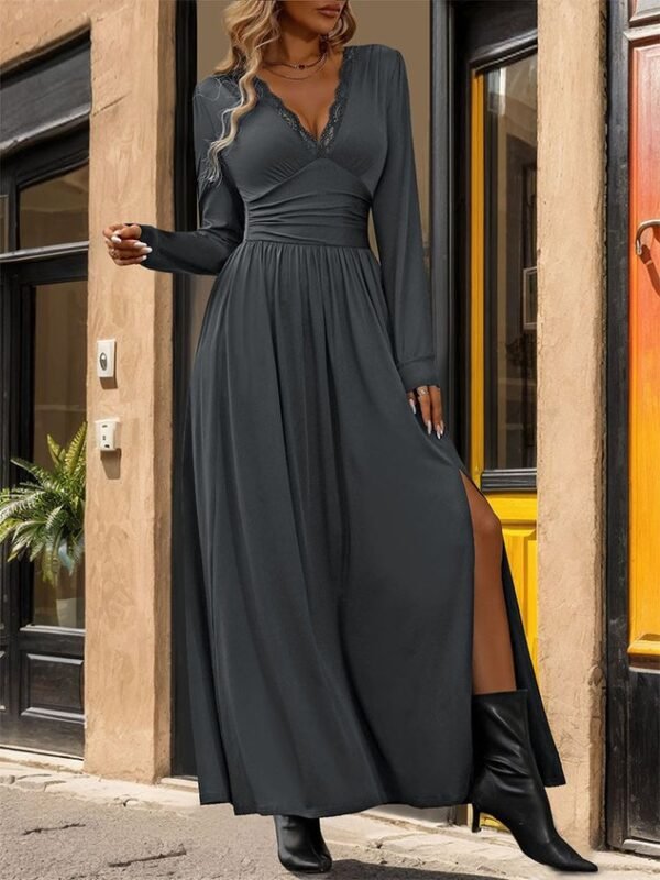 Plain Casual Loose Dress With No - Image 13