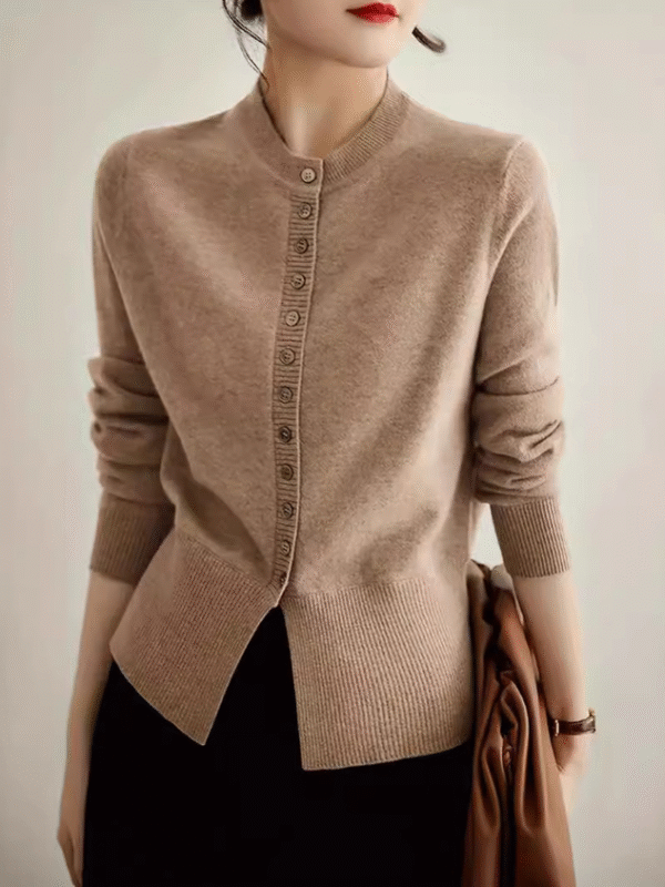 Loose Crew Neck Plain Casual Sweater - Image 3