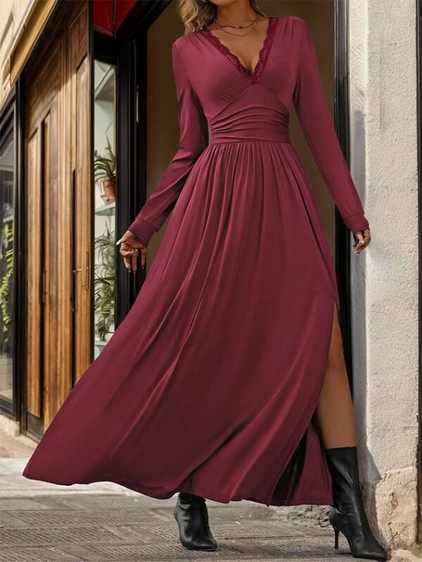 Plain Casual Loose Dress With No - Image 3