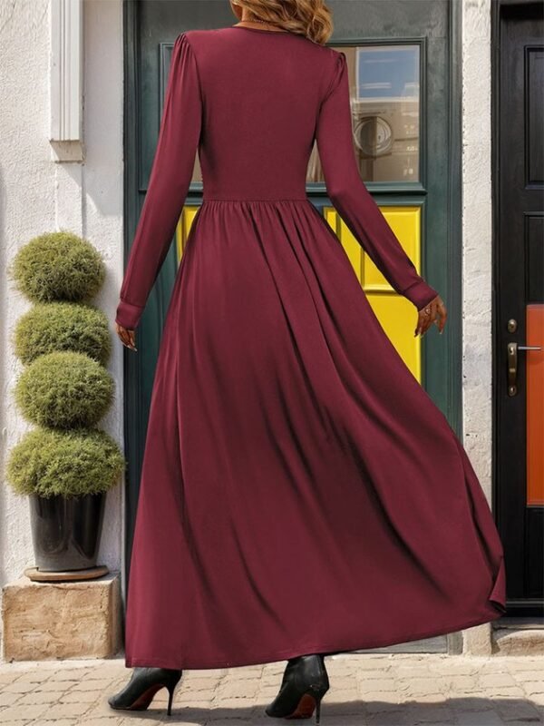 Plain Casual Loose Dress With No - Image 5