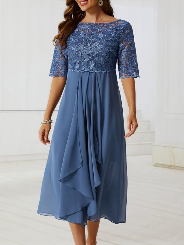 Women's Maxi Dress Lace Swing Dress Elegant Occasion - Image 11