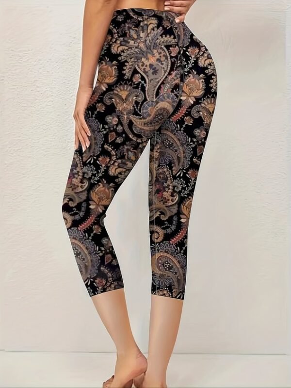 Women's Floral Print Casual Leggings - Image 2