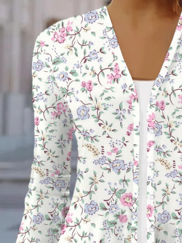 Women's Floral Spring Print Fashion Cardigan - Image 2