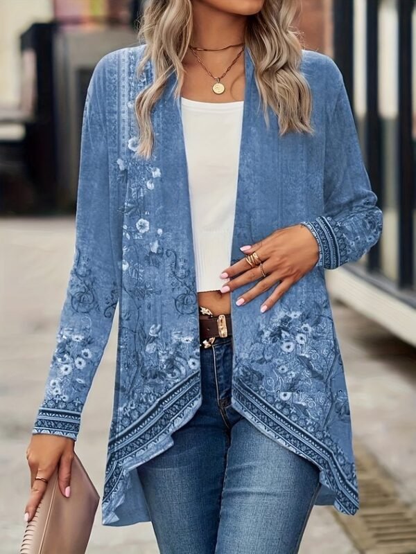 Casual Loose Floral Jacket - Image 2