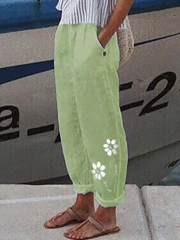 Striped Casual Buttoned Pants - Image 17