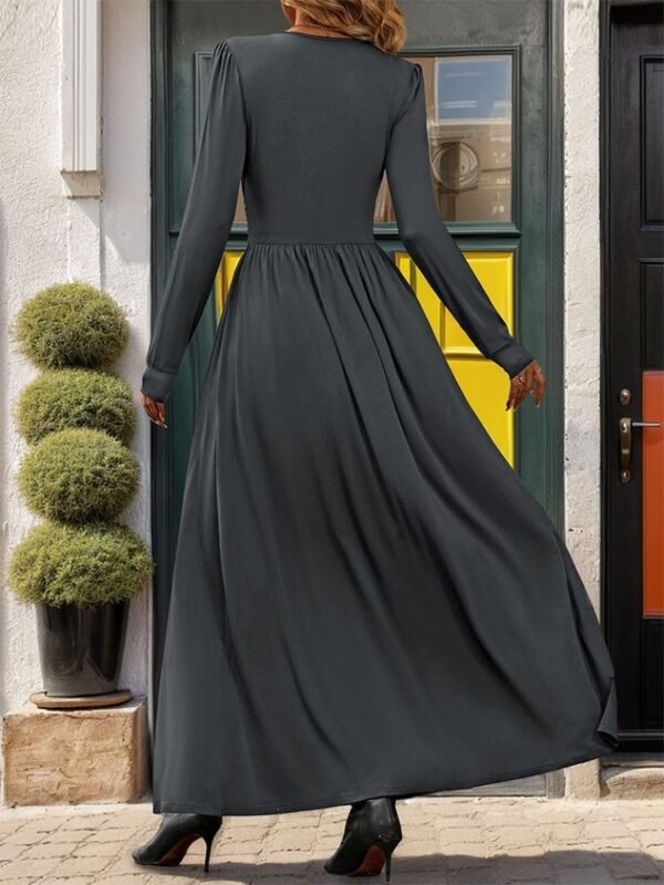 Plain Casual Loose Dress With No - Image 14