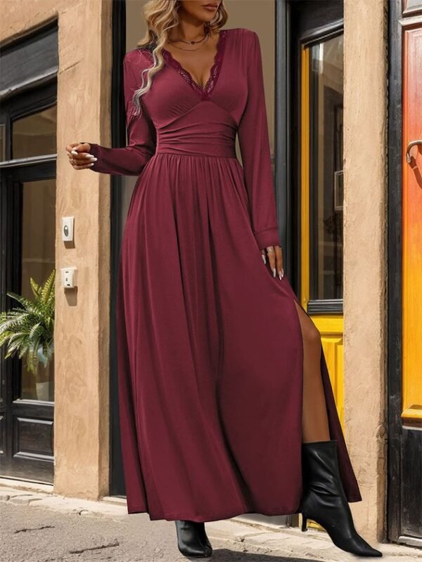 Plain Casual Loose Dress With No - Image 2