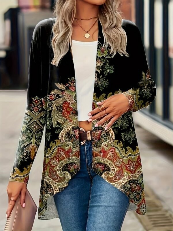 Casual Loose Floral Jacket - Image 5